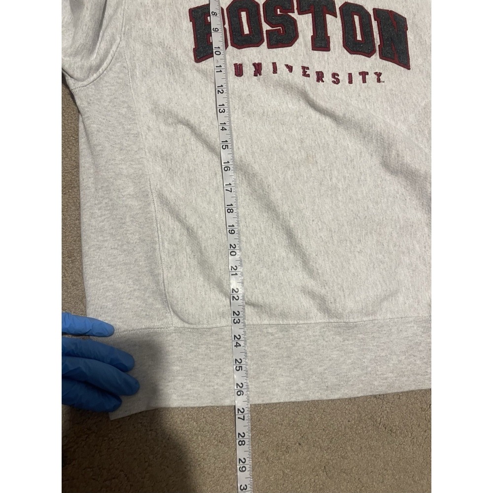 VTG Champion Reverse Weave Crew Neck Sweater Boston University Medium - Picture 7 of 12